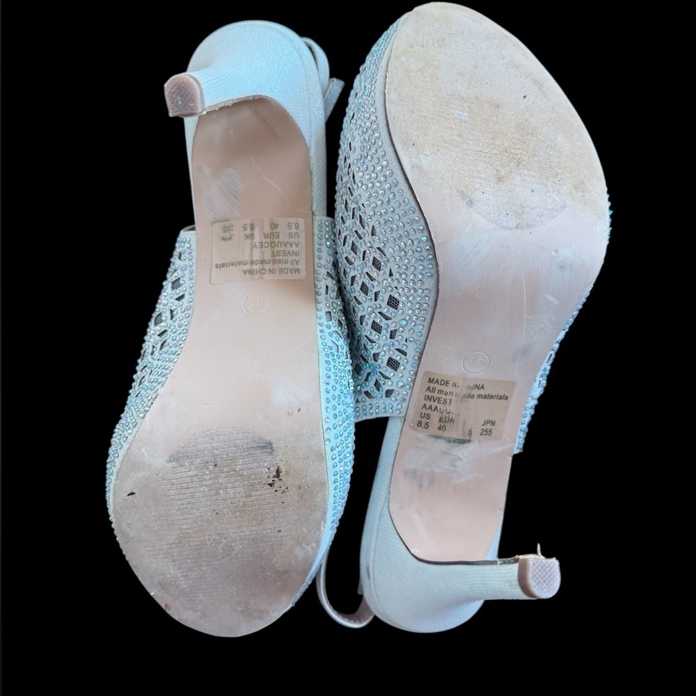 Peep Toe Rhinestone Pumps​​ - Picture 3 of 3